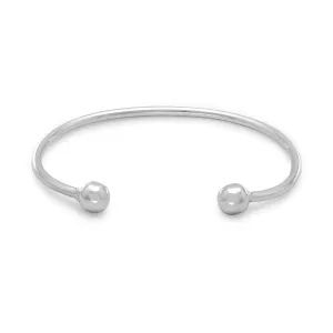 Men's Cuff Bracelet with Ball Ends
