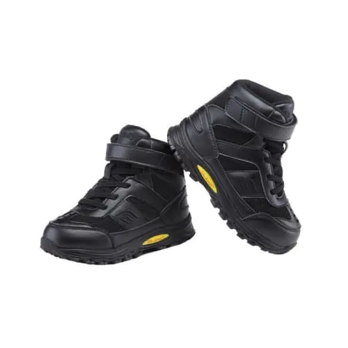 Mt. Emey 3305-1H Black - Children Straight Last Athletic Boots with Elastic Laces