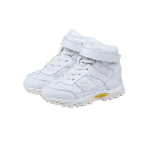 Mt. Emey 3305-3H White - Children Straight Last Athletic Boots with Elastic Laces