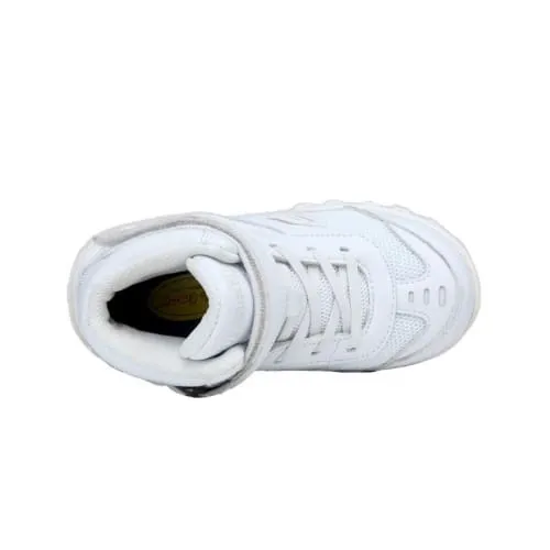 Mt. Emey 3305-3H White - Children Straight Last Athletic Boots with Elastic Laces