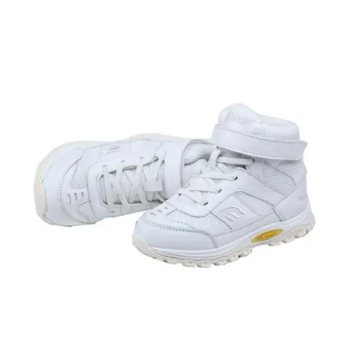 Mt. Emey 3305-3H White - Children Straight Last Athletic Boots with Elastic Laces