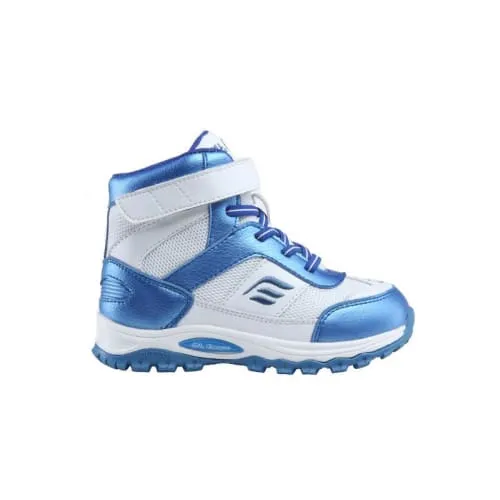 Mt. Emey 3305-6H White/Navy Blue - Children Straight Last Athletic Boots with Elastic Laces