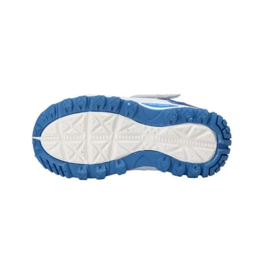 Mt. Emey 3305-6H White/Navy Blue - Children Straight Last Athletic Boots with Elastic Laces