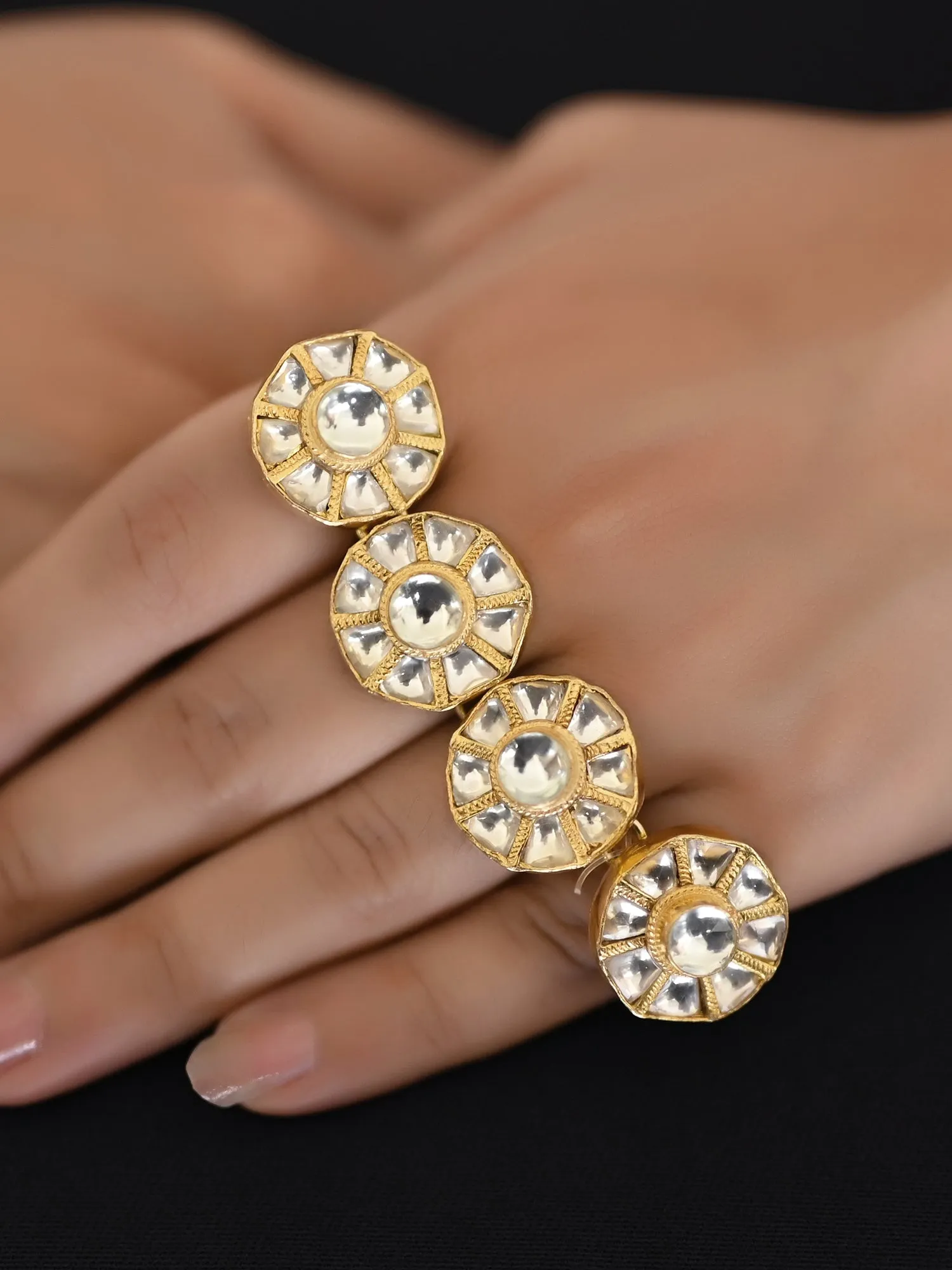Namrata Four Finger Kundan Ring
