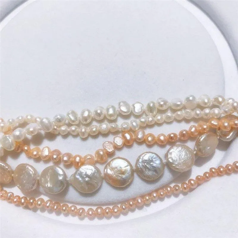 Natural Freshwater Twisted Pearl Accent Bracelets