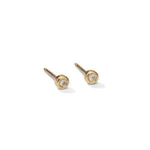 Orbit Stud, Diamond, 9kt Yellow Gold