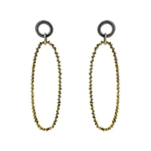 Oxidised Silver and Gold Earrings
