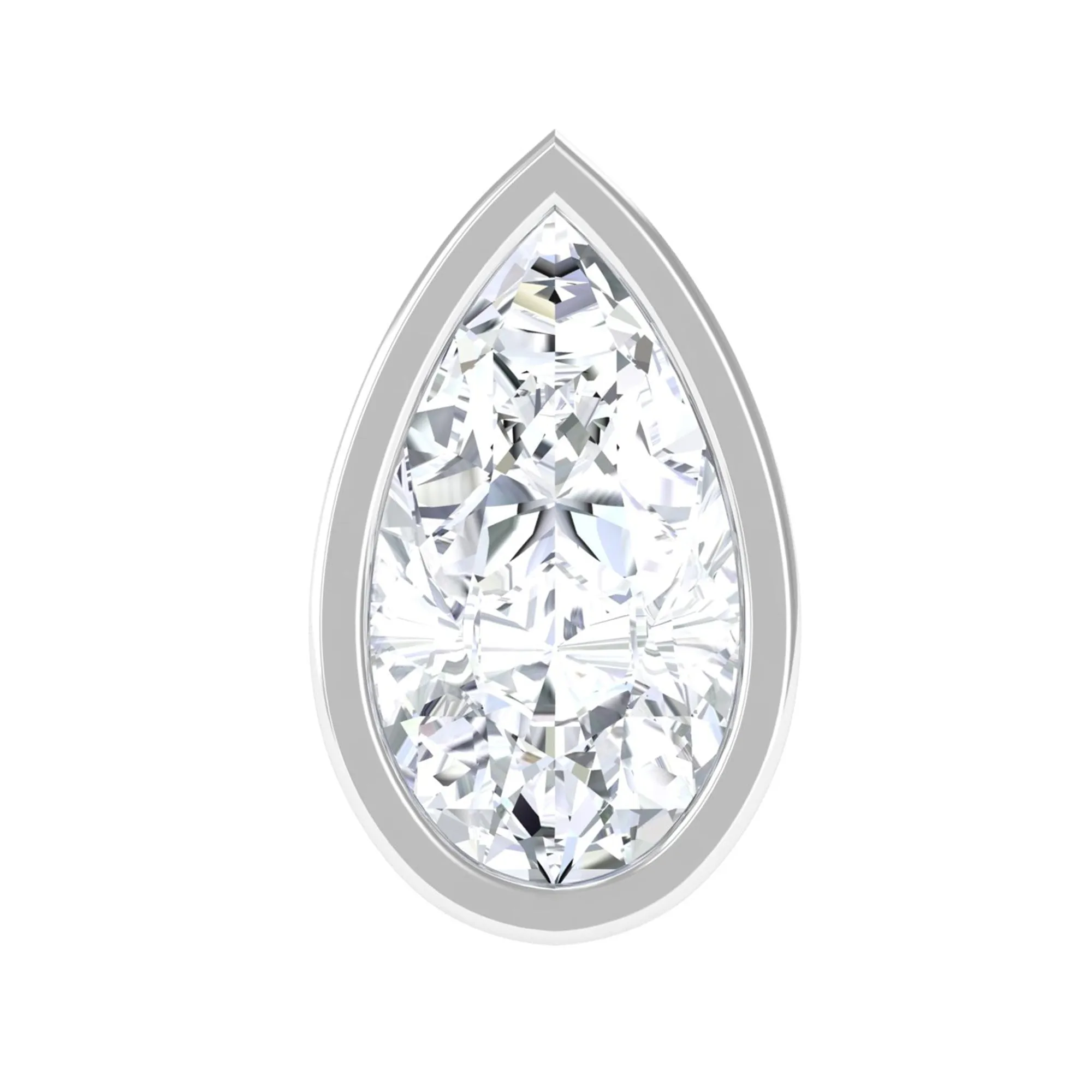 Pear Shape Diamond Solitaire Cartilage Earring