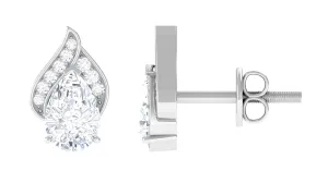 Pear Shape Lab Grown Diamond Classic Stud Earrings