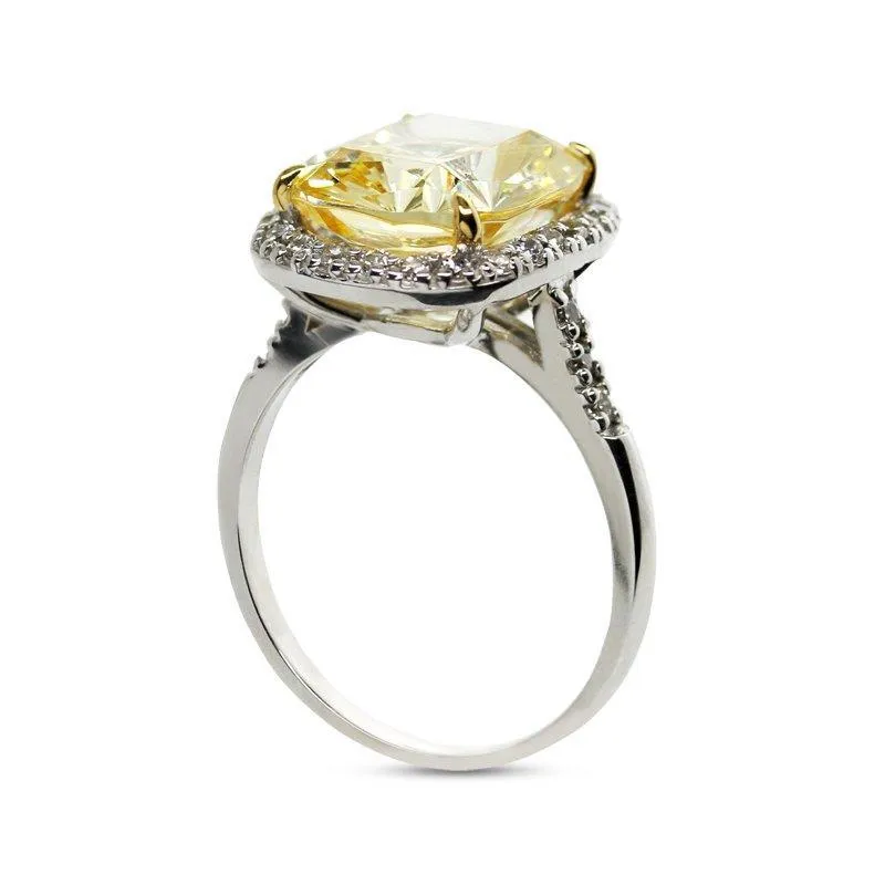 Rivka Grand Cushion Borderset Ring