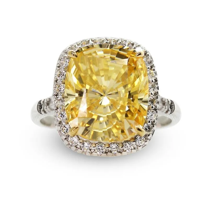 Rivka Grand Cushion Borderset Ring