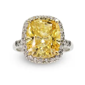 Rivka Grand Cushion Borderset Ring