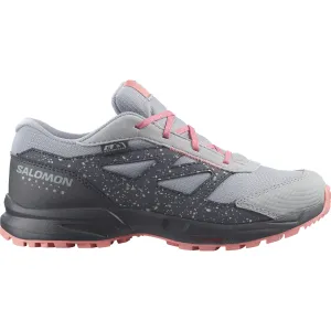 Salomon Juniors&#x27; Outway ClimaSalomon Waterproof Quarry/Ebony/Peach Amber | Buy Salomon Juniors&#x27; Outway ClimaSalomon Waterproof Quarry/Ebony/Peach Amber here | Outnorth