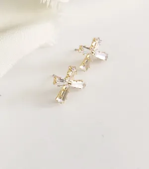 Samantha Diamond Stud Wedding Earrings