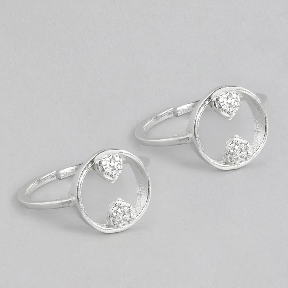 Silver Circle Of Life Toe ring