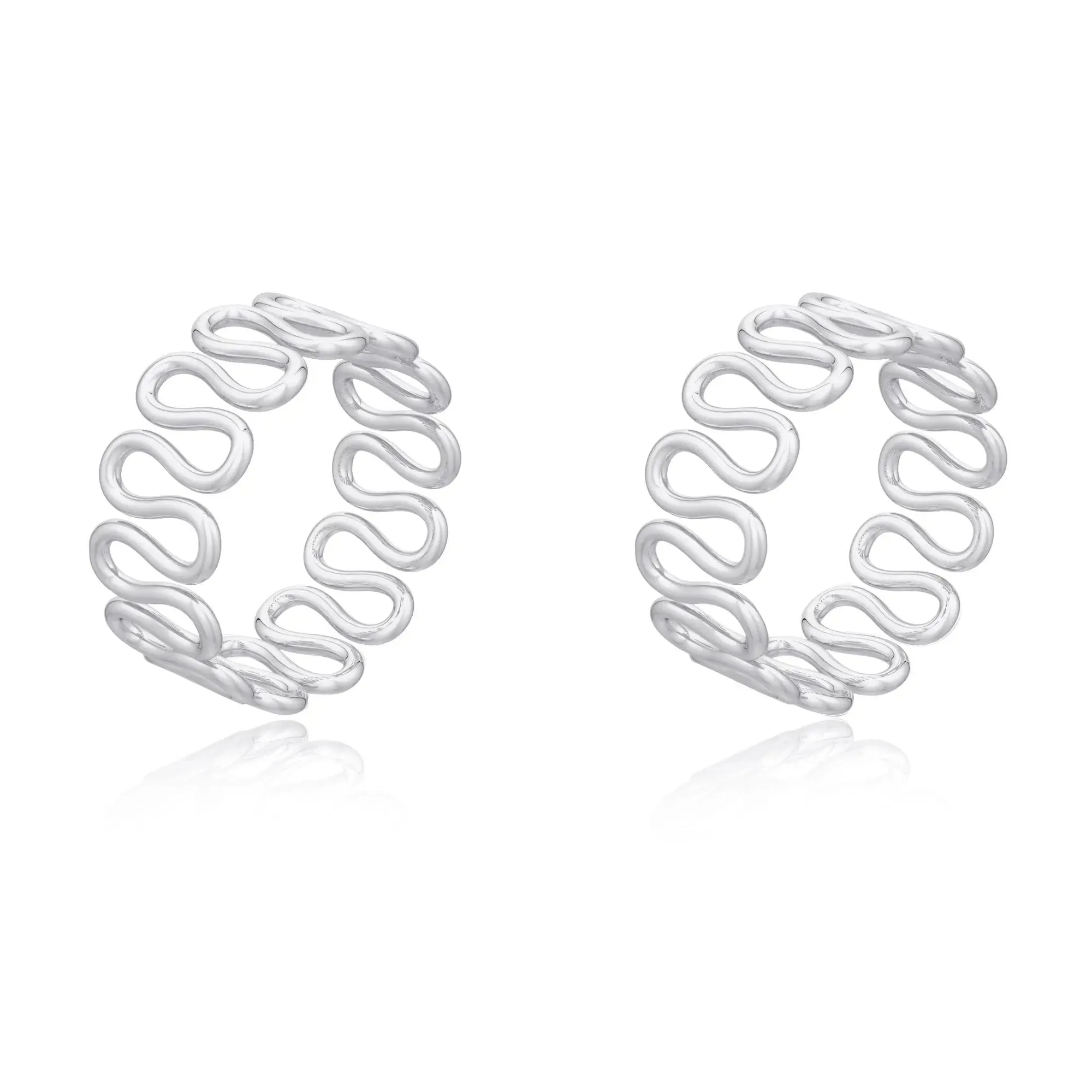 Silver Cursive Toe Ring (Pair)