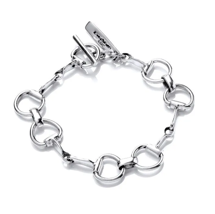 Silver Horse Bit Bracelet