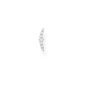 Silver Zirconia Vintage Shimmering Pink Single Ear Stud H2182-166-7