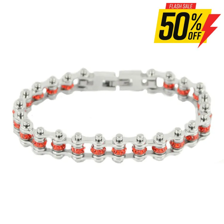 SK2214 July 3/8" Wide Ruby Color Crystal Centers