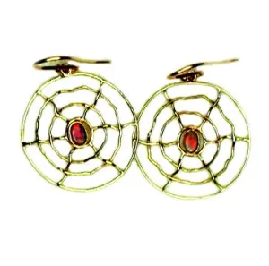 Spider Web Boulder Opal Drop Earrings
