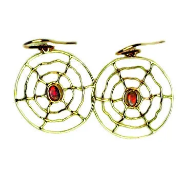 Spider Web Boulder Opal Drop Earrings