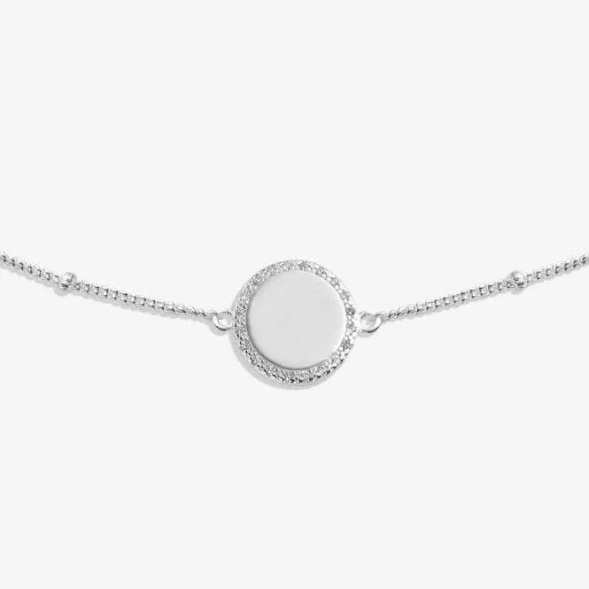 Sterling Silver 30th Birthday Disc Pave 16cm   3cm Bracelet JJS0011