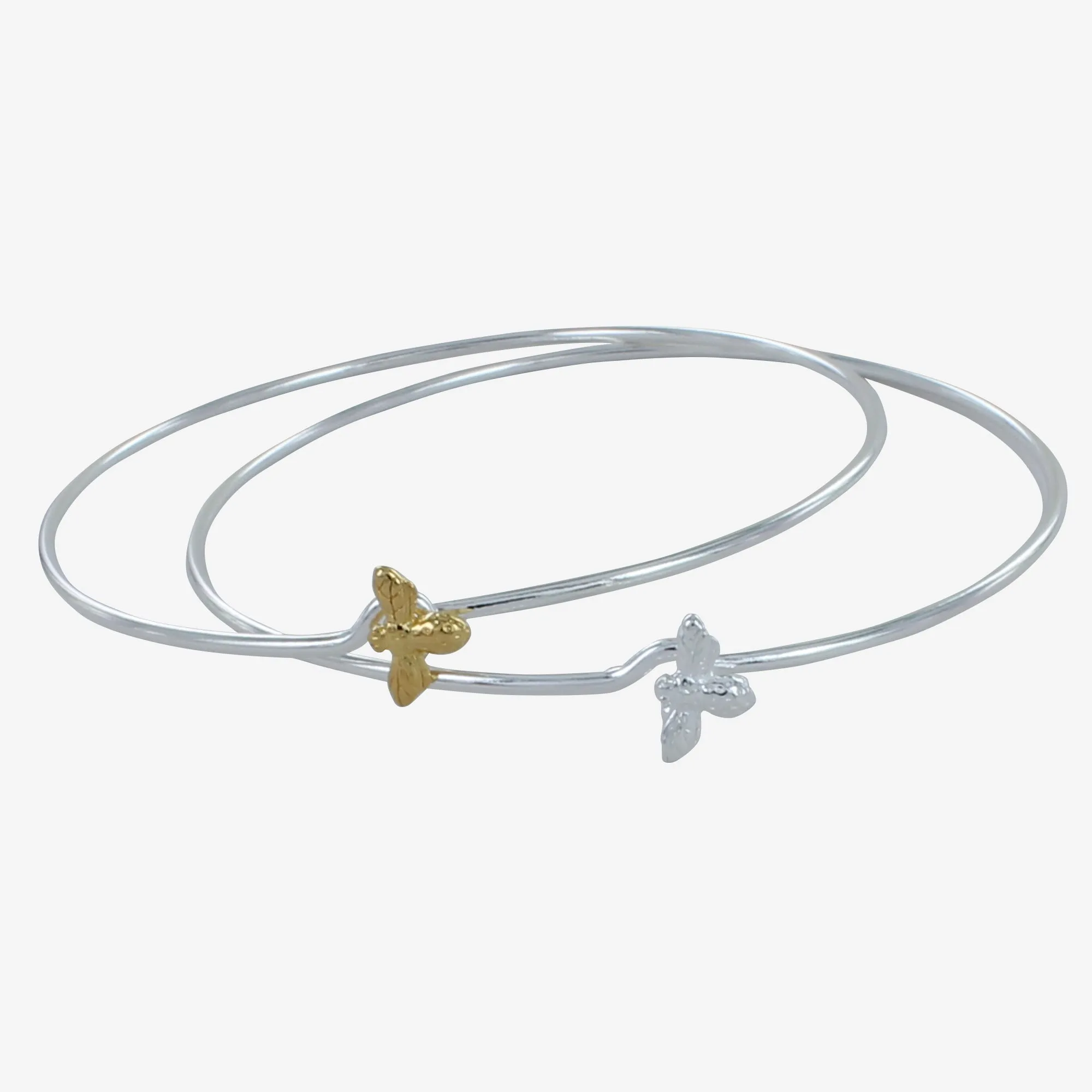 Sterling Silver Bumble Bee Bangle