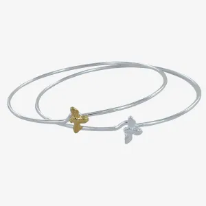 Sterling Silver Bumble Bee Bangle
