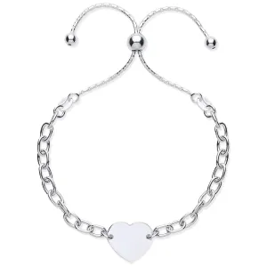 Sterling Silver Heart Friendship Bracelet