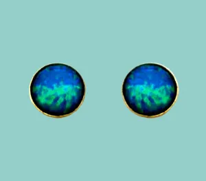Stud Earrings Opal Israeli 9ct gold gorgeous earrings
