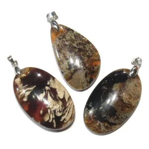 Sumatra Amber Pendant with Bale, Medium