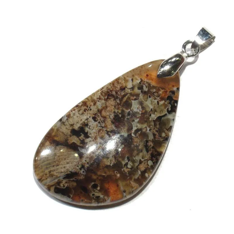 Sumatra Amber Pendant with Bale, Medium