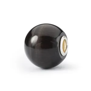 Trollbeads Jumbo Round Black Cat's Eye Bead