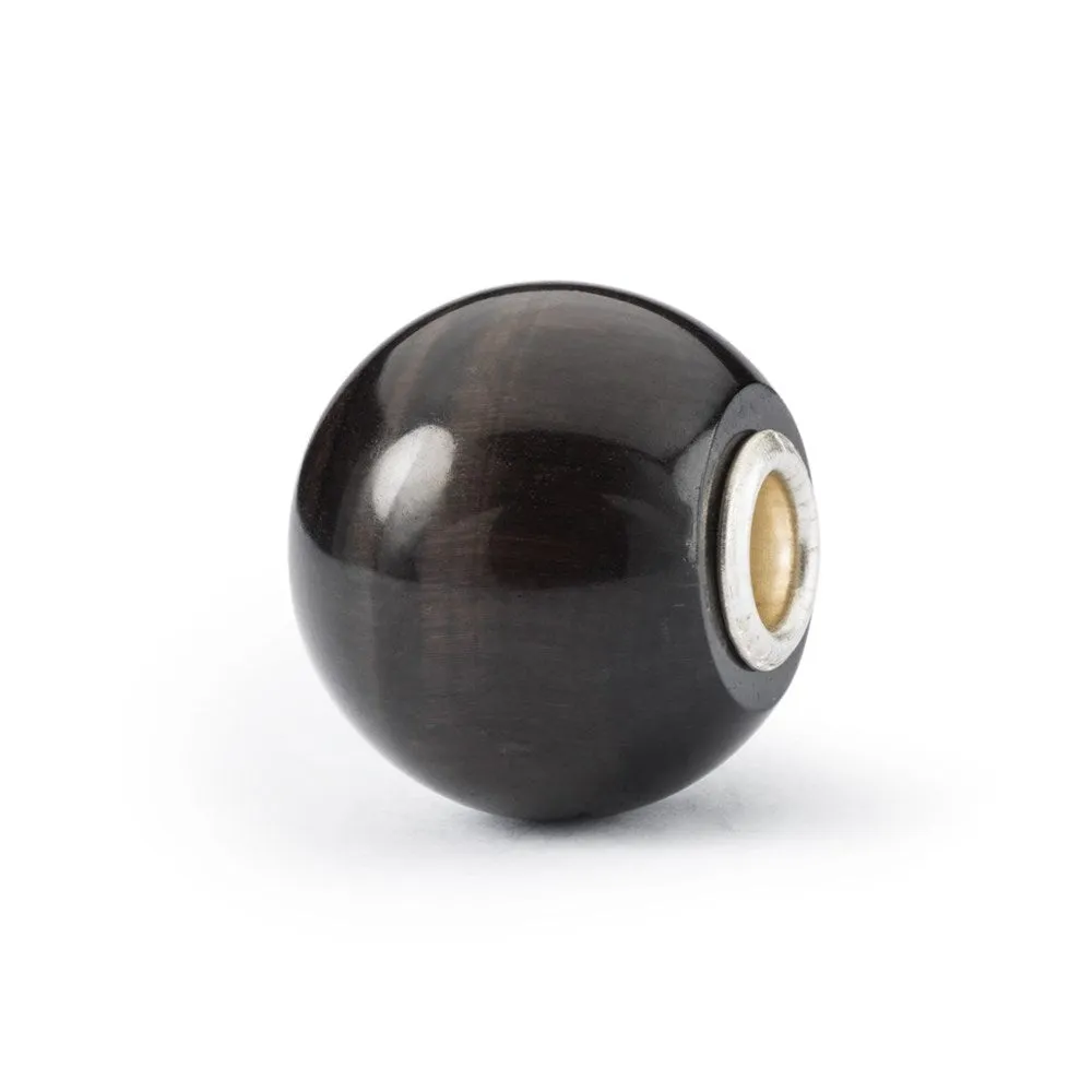 Trollbeads Jumbo Round Black Cat's Eye Bead