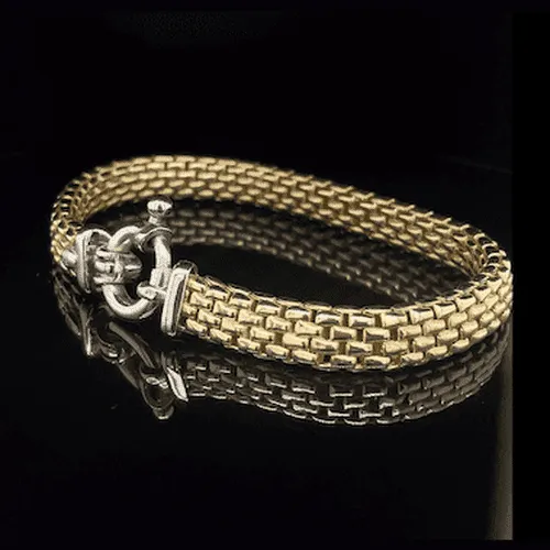 Two Tone Tight Link Bracelet