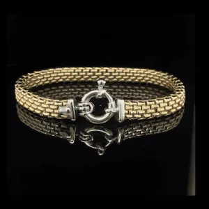 Two Tone Tight Link Bracelet