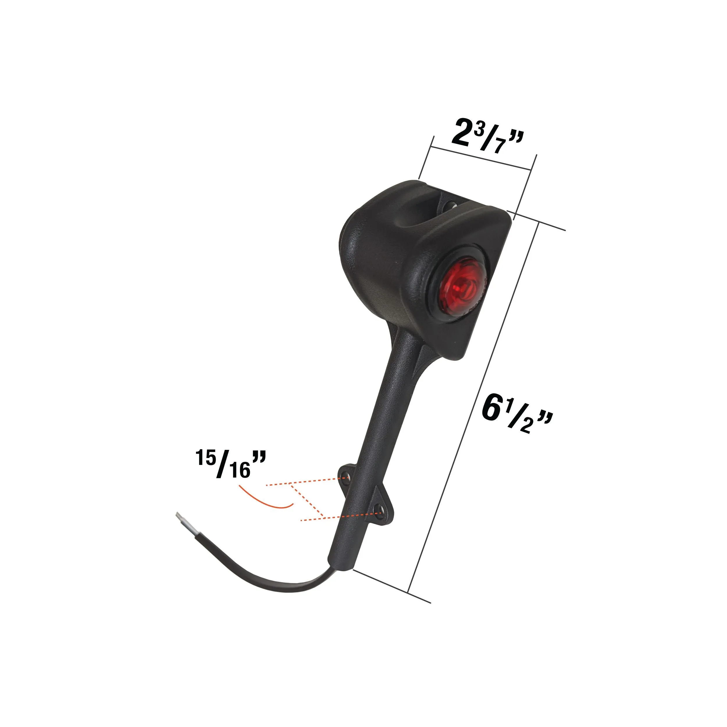 Uni-Bond LFMR0720RA - LED Fender Mount Lamp Right Hand Red/Amber