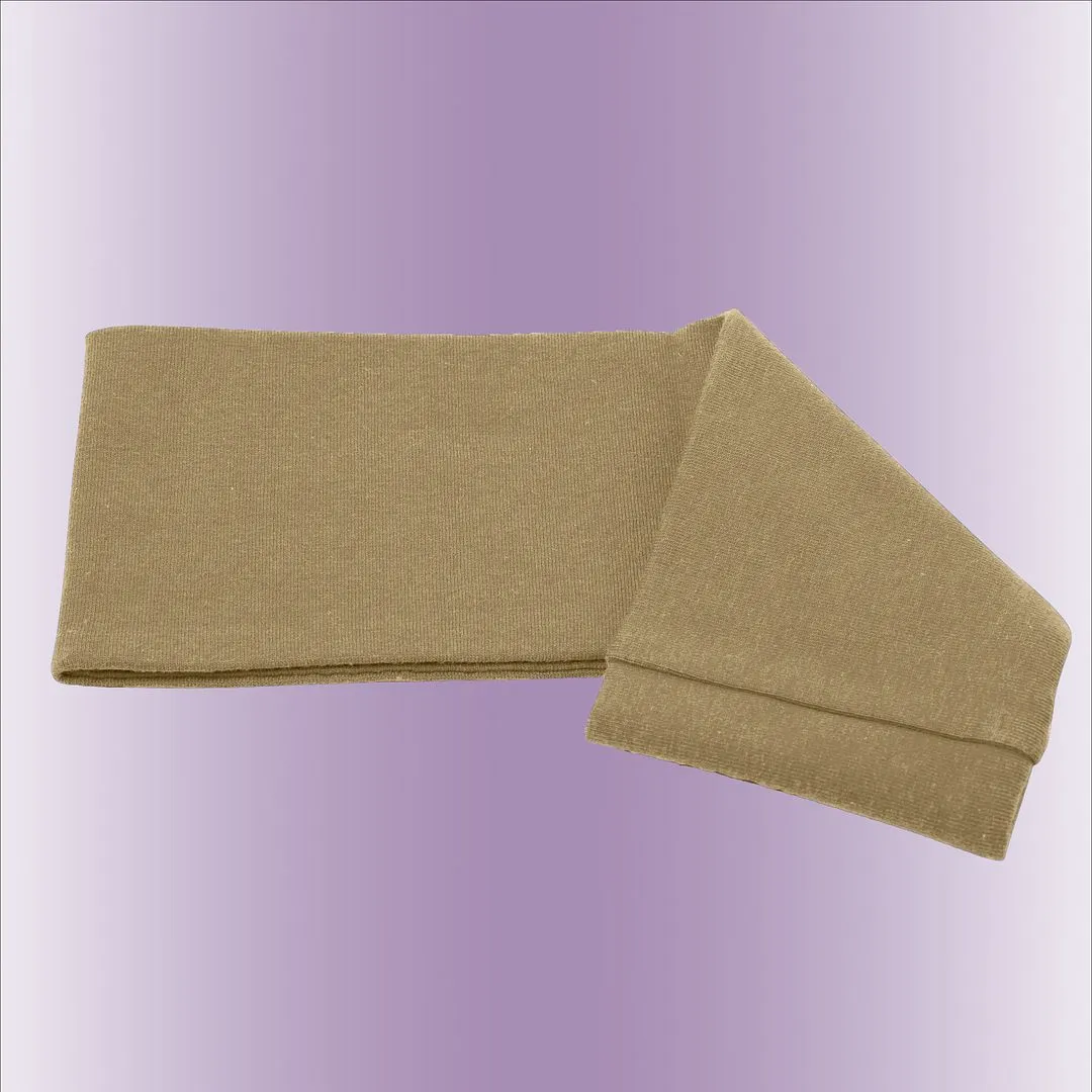 Women's Headbands Cotton Jersey 3" Wide Yoga Fitness Fashion Made in the USA Khaki